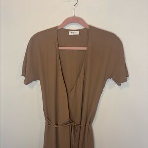 Babaton Women's Tan Wrap Dress